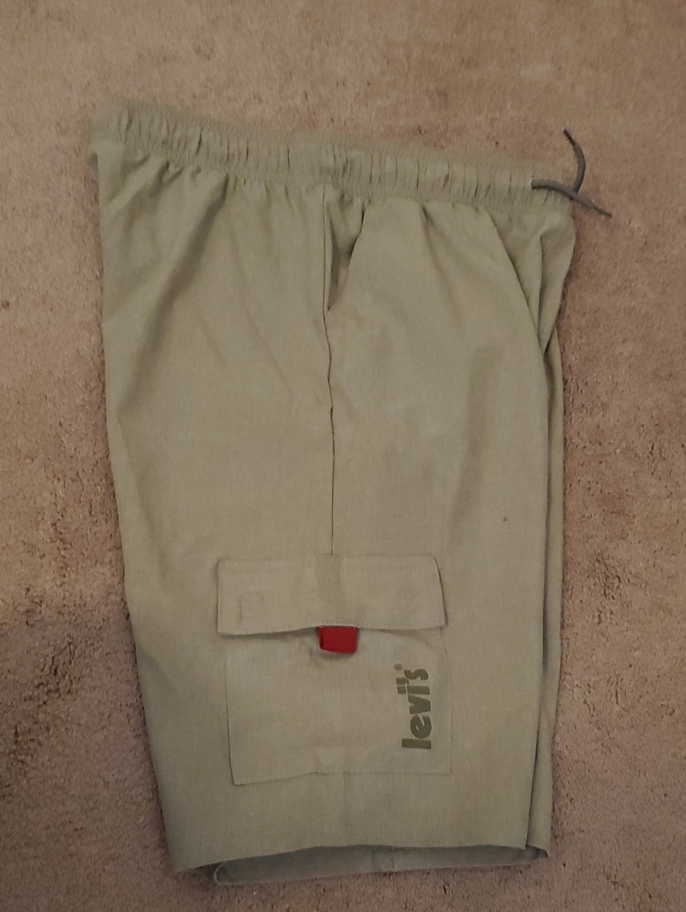 Levi's Light Tan Cargo Shorts with Red Tab